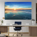 Blue Sky and Beach Wall Art Canvas Print