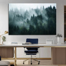 Misty Forest Wall Art – Serene Green Landscape Canvas Print, by MyGreatCanvas | Canvas Wall Art Prints | Photo Prints & Wall Decor