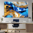 Blue Orange Marble Fluid Effect Canvas Wall Art Print by MyGreatCanvas | Canvas Wall Art Prints | Photo Prints & Wall Decor