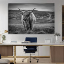 Fluffy Cattle Wall Art Print, Highland Cow Canvas, Framed by MyGreatCanvas | Canvas Wall Art Prints | Photo Prints & Wall Decor