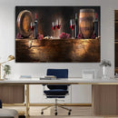 Wine and Barrels Wall Art Canvas Print by MyGreatCanvas | Canvas Wall Art Prints | Photo Prints & Wall Decor