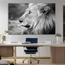 African Lion Wall Art Canvas Print – Majestic Wildlife