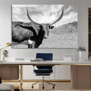 Cattle Wall Art Longhorn Cow Canvas Print