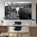 Western Home Wall Art Canvas Print, Framed Texas Longhorn by MyGreatCanvas | Canvas Wall Art Prints | Photo Prints & Wall Decor