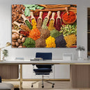 Herbs and Spices Art Canvas Print for Kitchen Kitchen,