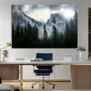 Wall Art Foggy Forest Landscape Canvas Print