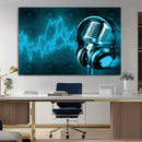 Music and Microphone Wall Art Canvas Print by MyGreatCanvas | Canvas Wall Art Prints | Photo Prints & Wall Decor