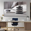 Burning Incense and Zen Stones Buddhism Wall Art, Zen Stones