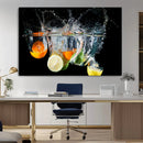 Kitchen Wall Art, Kitchen Fruits Art Canvas Print
