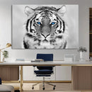 Black and White Tiger Wall Art Animal Canvas Print