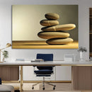 Fluvial Zen Stones Canvas Wall Art Print