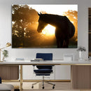 Horse at Sunset Wall Art Animal Canvas Print