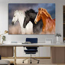 Animal Wall Art Three Horses Farmhouse Art Canvas, Framed by MyGreatCanvas | Canvas Wall Art Prints | Photo Prints & Wall Decor