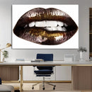 Close Up Lips Wall Art Canvas Print