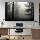 Misty Forest Wall Art Premium Canvas Print a Foggy and