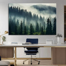 Captivating Misty Forest Wall Art Premium Canvas Print a