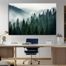 Captivating Misty Forest Wall Art Premium Canvas Print,