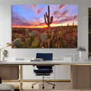 Arizona Desert Sunset Wall Art Canvas Print