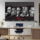 Thinker Quintet Canvas Wall Art – Martin, Obama, Malcolm X,