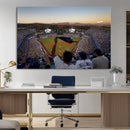 Dodger Stadium Sunset Game Triple Canvas Wall Art - Los