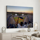 Dodger Stadium Sunset Game Triple Canvas Wall Art - Los