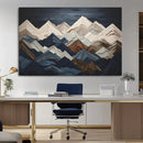 Rustic Mountain Landscape Wall Art Canvas Print – Framed 3D