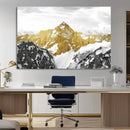 Gold Abstract Mountains Wall Art Print on Canvas, Nature