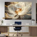 Gold Floral Wall Art Canvas Print, Framed Modern Flower Art by MyGreatCanvas | Canvas Wall Art Prints | Photo Prints & Wall Decor
