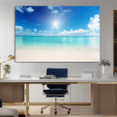Blue Ocean Wall Art Canvas Print - Tranquil Ocean Paradise