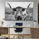 Texas Cow Longhorn Wall Art Canvas Print for Farm House Wall by MyGreatCanvas | Canvas Wall Art Prints | Photo Prints & Wall Decor