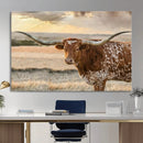 Texas Longhorn Wall Art Canvas Print, Rustic Ranch Decor, by MyGreatCanvas | Canvas Wall Art Prints | Photo Prints & Wall Decor