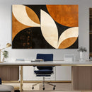 Geometric Abstract Wall Art Canvas Print, Mid Century Modern