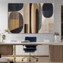 Abstract Minimalist Canvas Wall Art - Neutral Geometric
