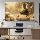 Golden Buddha Wall Art | Yoga Room Decor and Meditation Room by MyGreatCanvas | Canvas Wall Art Prints | Photo Prints & Wall Decor
