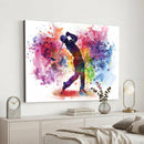 Colorful Golfer Swing Wall Art Canvas Print - Ready to Hang,