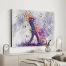 Watercolor Golf Swing Wall Art Canvas Print | Vibrant