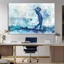 Golf Swing Wall Art Canvas Print - Sports-Inspired
