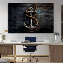 3 Panel Grunge Abstract Anchor Wall Art Canvas Print Set by MyGreatCanvas | Canvas Wall Art Prints | Photo Prints & Wall Decor