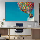 Carl Fredricksen, Up Movie Wall Art, Colorful Balloon House