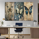 Butterfly Wall Art Trio | Vintage Butterfly Canvas Print | by MyGreatCanvas | Canvas Wall Art Prints | Photo Prints & Wall Decor