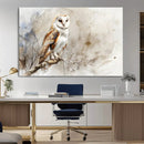 Barn Owl Wall Art | Watercolor Canvas Print | Perfect for