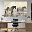 Vintage Horses Wall Art Canvas Print
