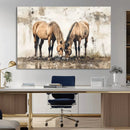 Vintage Horses Wall Art | Ready to Hang and Framed Triptych by MyGreatCanvas | Canvas Wall Art Prints | Photo Prints & Wall Decor