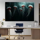 Abstract Jellyfish Wall Art Canvas Print