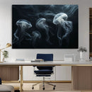 Jellyfish Wall Art Canvas Print, Elegant Wall Decor