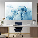 Blue Jellyfish Wall Art Canvas Print