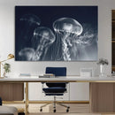 Jellyfish Wall Art Canvas Print, Modern Abstract Jellyfish