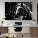 Winter Horse Wall Art | Black and White Horse Print | Ready by MyGreatCanvas | Canvas Wall Art Prints | Photo Prints & Wall Decor