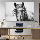 Western Wall Art | Black and White Winter Horse Wall Art | by MyGreatCanvas | Canvas Wall Art Prints | Photo Prints & Wall Decor
