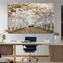 Forest Grove Wall Art | Serene Pathway Canvas Print | Ready